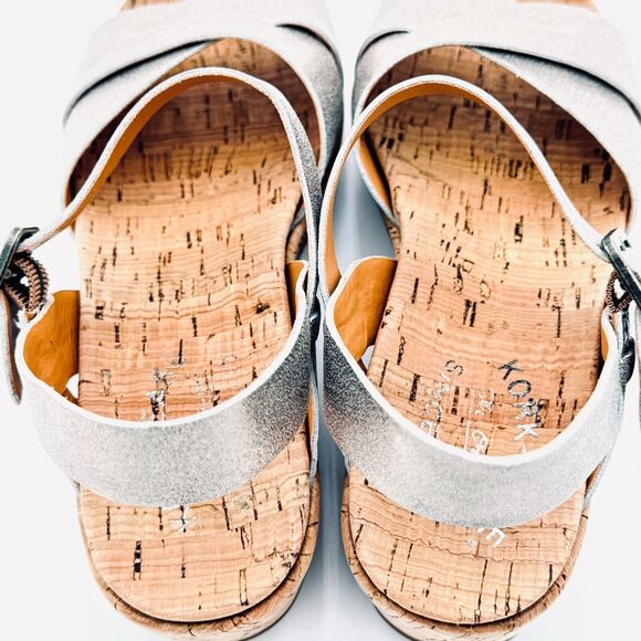 Kork-ease Myrna 2.0 Soft Gold Ankle Strap Womens Size 7M Wedge Sandals - Picture 11 of 12